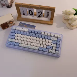 146 Key Cute Rabbit Theme Pbt Keycaps, Dye Sublimation Process, Moa Profile, Compatible with Mx Axis, for 61/64/68/87/96/104/108 Keyboards