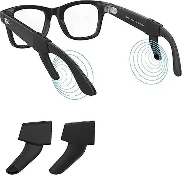 HiBloks Silicone Audio Enhancer Ear Tips, Non-in-ear Sound Booster Tube with Voice Privacy for Ray-Ban Meta Wayfarer/Skyler/Headliner Gen 1-2 & Meta Display Smart Glasses Accessories,back to school,back to school haul