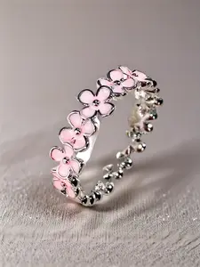 Fashion Flower Design Cuff Ring, Rose flower ring, Unique Rings for Women, Women's Accessories for Wedding & Engagement, Casual Jewelry for Party, Daily Clothing Decor, Jewelry for Birthday Gift, Gifts for Wife