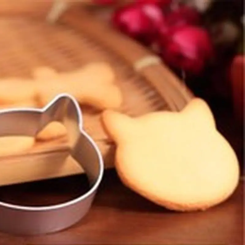 2pcs/set Cat Shaped Biscuit Moulds - DIY Sugar Craft Cookie Cutters Cookie Molds for Kitchen Baking Baking Tools Bakeware