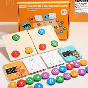 Montessori Math Learning Kit, Wooden Addition Subtraction Board, Size Comparison, Preschool Education, Ideal Gift for Kids