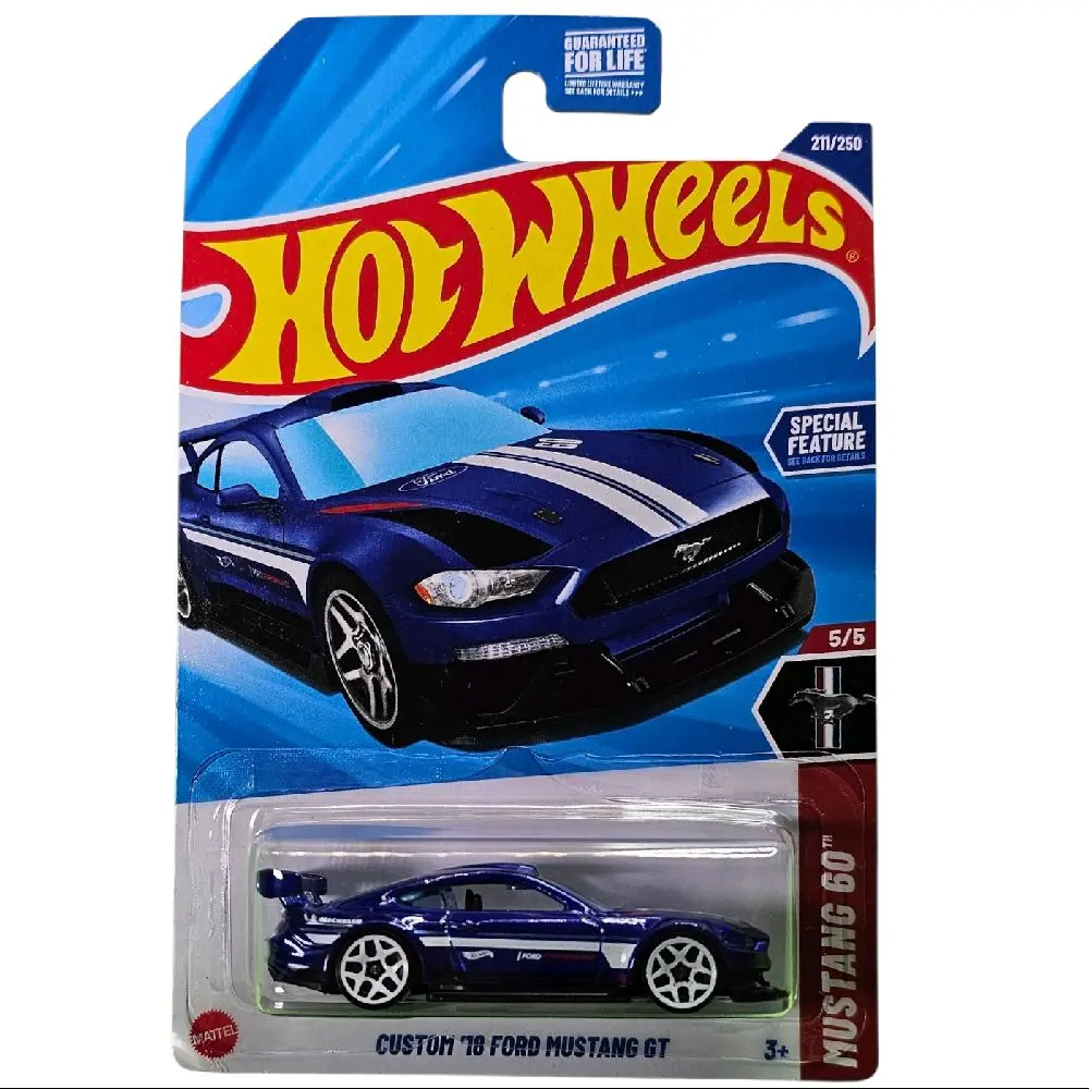 Hot Wheels Custom '18 Ford Mustang GT Diecast Collectible Car, 211/250 Limited Edition
