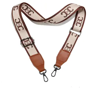 Adjustable Wide Purse Strap Leather Ends Replacement Handbag Purses for Shoulder Strap Replacement(Gun-Black Hardware)