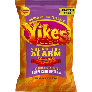 Yikes Sound The Alarm Chips – Extra Hot Spicy Snack, 4oz Bag