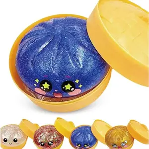 Stress-relieving squishy toy, shaped like a steamed bun, a stress-relieving ball, a Mother's Day gift. Holiday Ginger Cookie Silicone relaxation musical butter anxiety relief portable gift