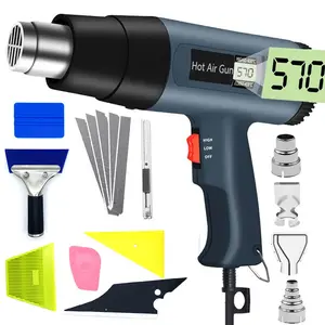 Complete Car Vinyl Wrap Tool Kit | Electric Heat Gun, Squeegee, Cutter | Perfect for Car Wrapping, Window Tinting Kit, Paint Protection Film, and Decals | Ideal for 3D Printing,Graphics and Decal Installation, DIY Use