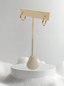 Argollas semi sólidas lisas oro 14k