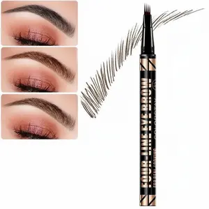 4 Head Eyebrow Pencils, Long Lasting Waterproof Sweatproof, Precise Tip Define Eyebrows, Precisely Sculpted Brows, Suitable for All Skin Types, Fashion Design, Cosmetic