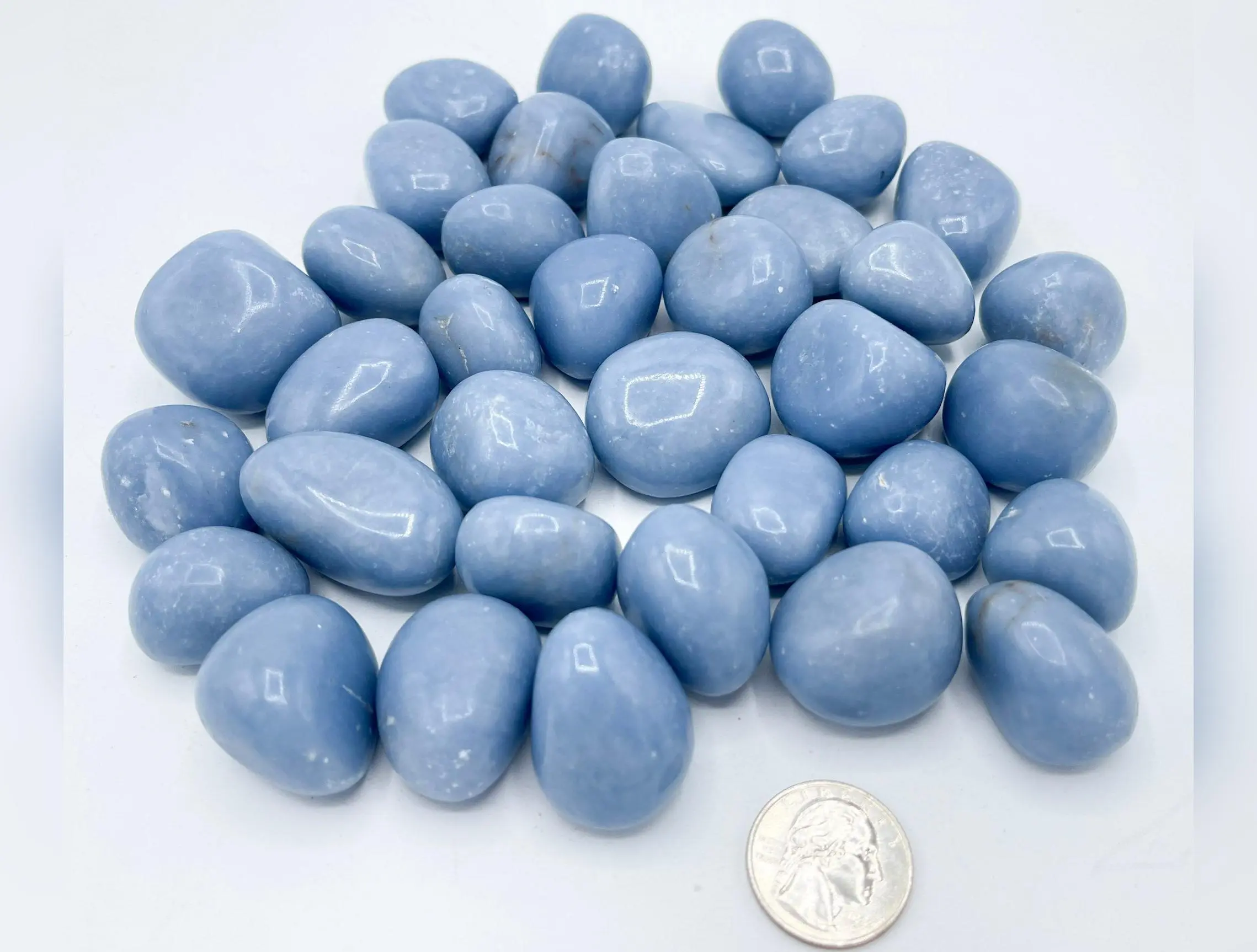 Angelite Tumbled Stones | Wholesale