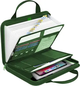 Important Document Organizer Folio Accordion File Organizer Fireproof Expanding File Folder Storage Box with Zipper Labels 13 Pockets for Business Office Receipt Travel