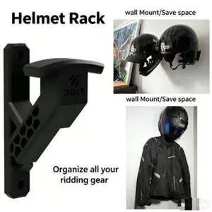 Motorcycle Helmet Rack Wall Mount, Multi-Functional Storage Shelf, Bike Gear Display Stand, Stable Space-Saving, Garage Home Use, Space Saving Organizer