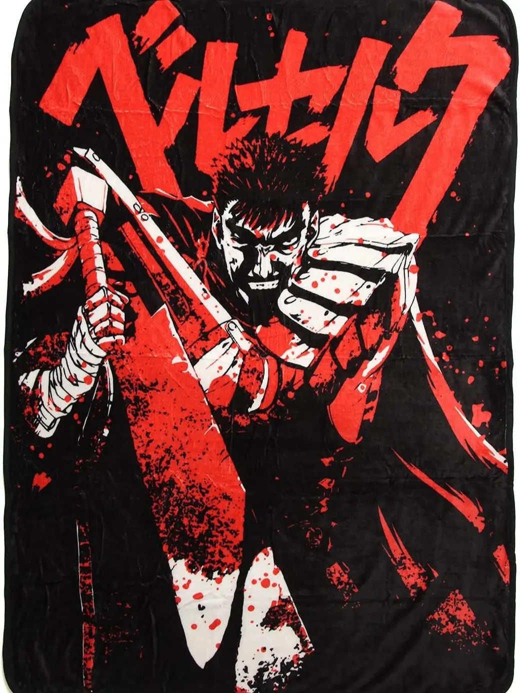 Berserk Anime Guts Flanel Blanket, Berserk Anime Inspired Cozy Throw, Gift For Anime Fan, Soft Warm Throw for Bedroom Nap Sofa TV