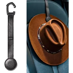 2 Pack Cowboy Hat Hanger for ,  Hat Holder for , , SUV, Headrest Hook Organizer for Caps, , Sunglasses, Bags (Black) (2)