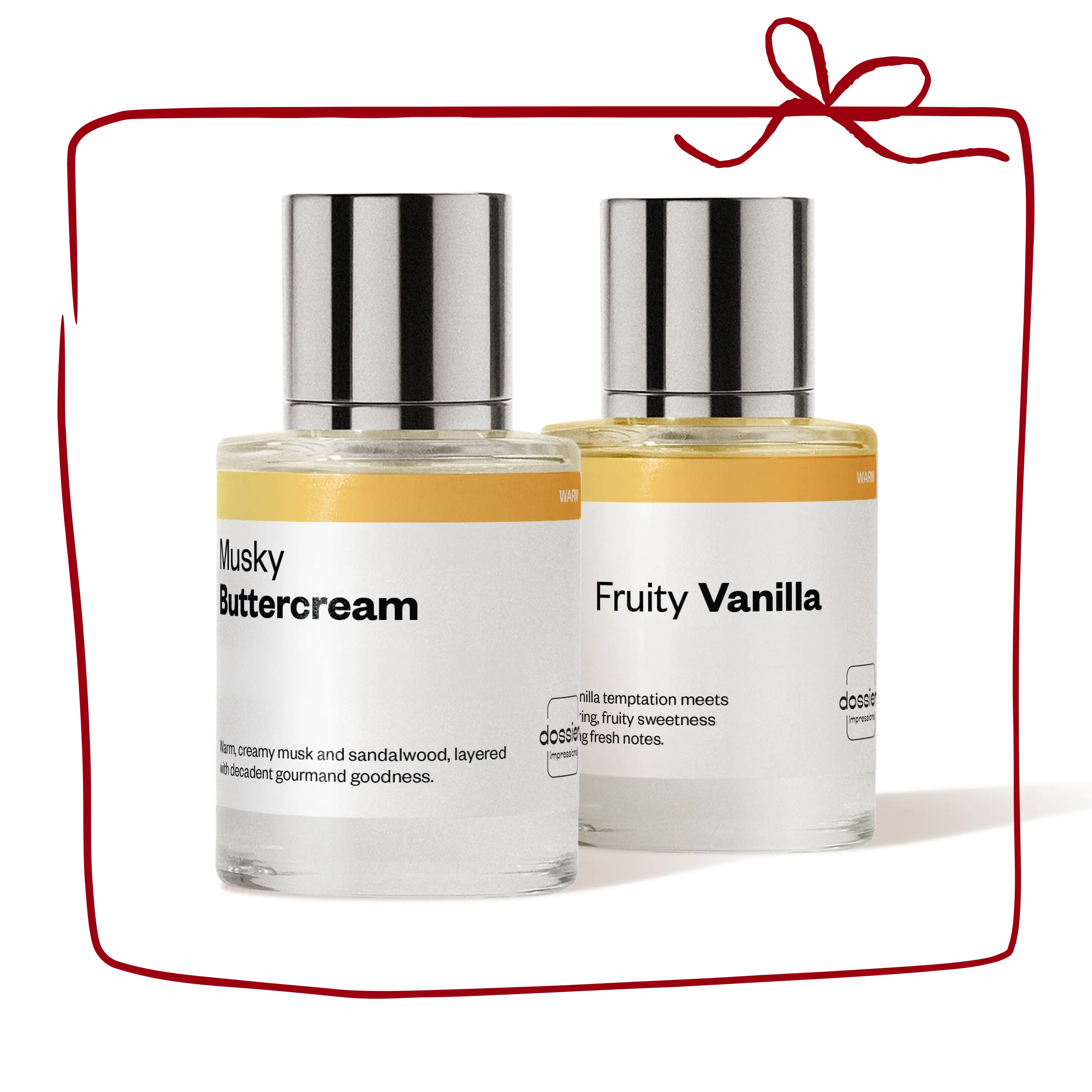 NEW TikTok EXCLUSIVE, Fruity Vanilla x Musky Buttercream, Dossier, Women Perfume, 2x50ml, Eau de Parfum