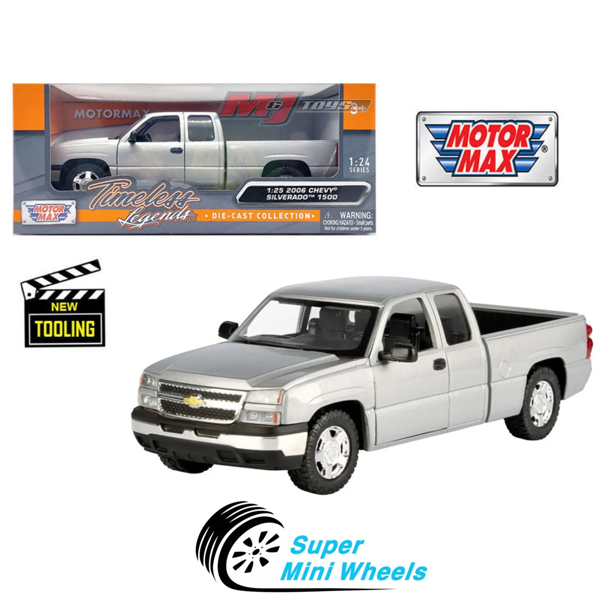 Motormax 1:25 2006 Chevrolet Silverado 1500 – Grey