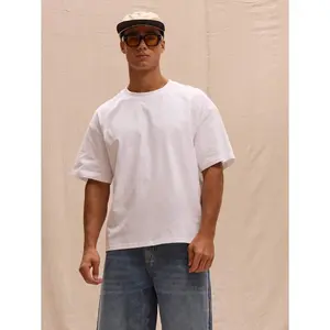 Boxy Fit Oversized T-Shirt, Men's Cotton Crew Neck, Spring Summer Streetwear, Easter Vacation Casual Top