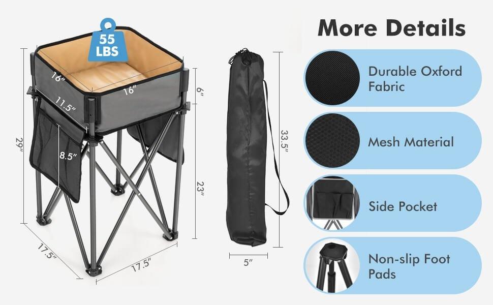 Multi-functional Foldable Outdoor Camping Table Waterproof Leakproof Beverage Cooler Table with Storage for Camping Beach Picnic