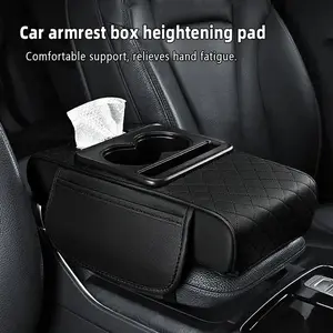 Car interior accessories armrest box storage bag for storage and organization of car interior accessories, cup holder and mobile phone storage for long-distance travel, car center console armrest pad, Car Console Organizer