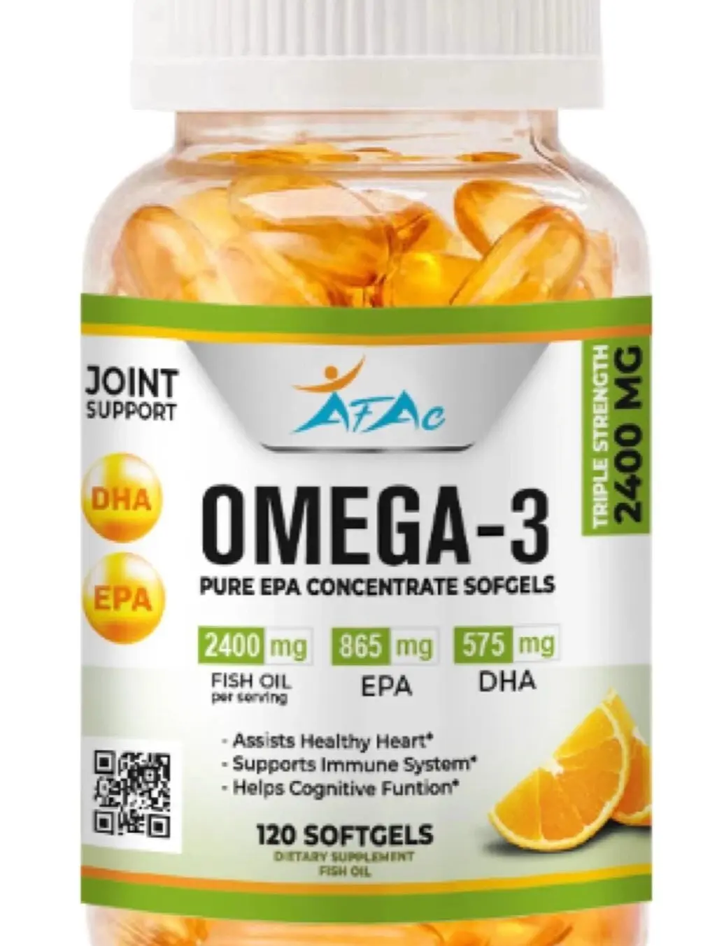 Omega 3 Bottle XL Anti Inflammatory Joint Relief Supplement 1000 mg CONCETRATE 1