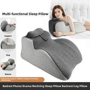 Ergonomic Wedge Pillow for Sleeping - Memory Foam for Back and Neck Pain Relief - Support Pillow for Surgery Recovery, Pregnancy & Lounging