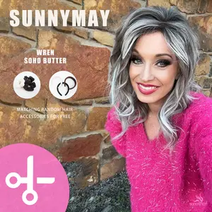 sunnymay 16 Inches Mid-Length Layered Women Fashion Synthetic Wig WREN SoHo Butter Blonde Highlight Synthetic Lace Wig glueless wigs deep wave wigs headband wigs chocolate brown wig wigs for women