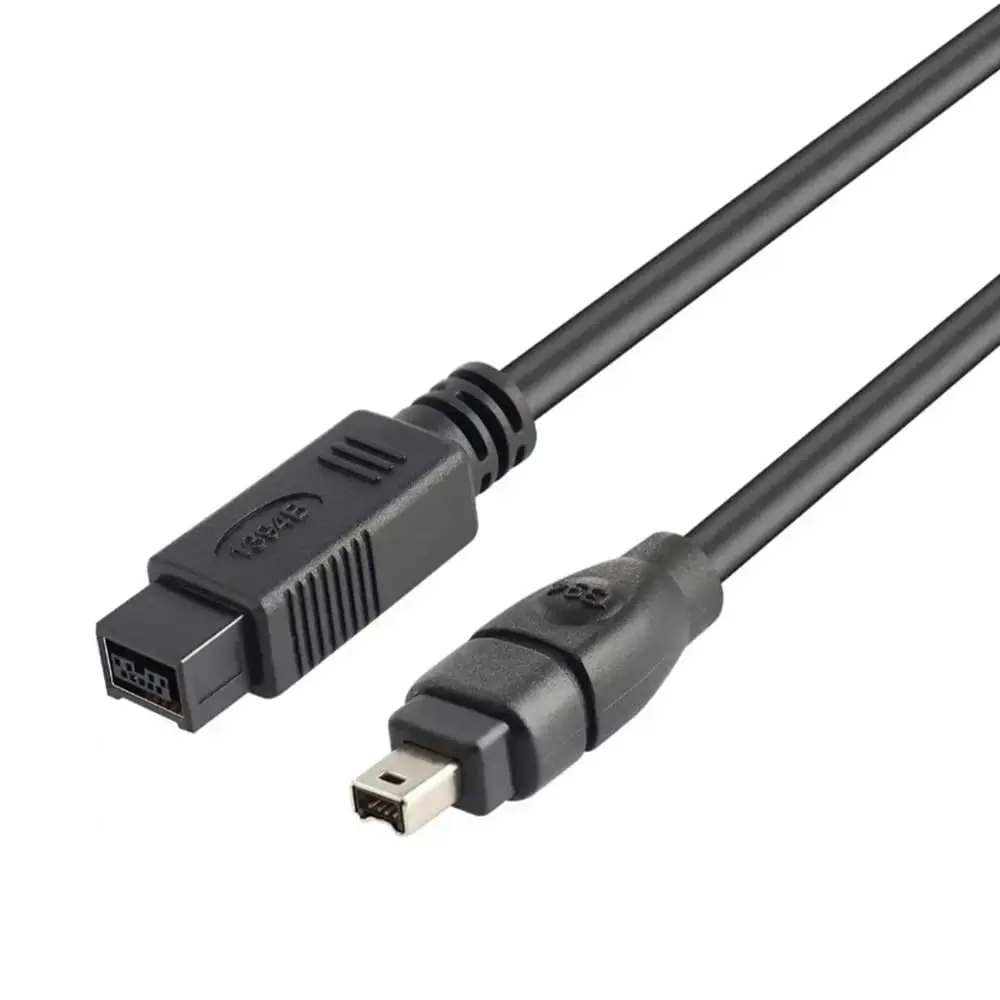 FireWire Cable 9 Pin to 4 Pin IEEE 1394 Firewire 800/400 Cable 6 Feet | 1394-a to 1394-b Connect Cord for 800Mbps High Speed Data Sync of DV, Camera, Camcorder, External Hard Drive, Printer/Scanner
