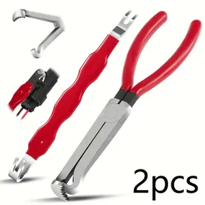 2-Piece Electrical Disconnect Tool Set, Quick Release Connector Separator, Plug Removal Pliers, Ergonomic Anti-Slip Handles, Durable Serrated Pliers, Disconnect Repair Tools