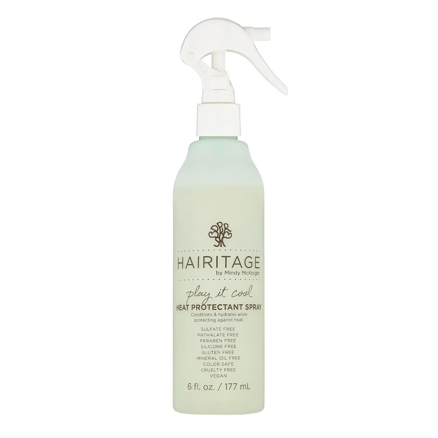 Hairitage Heat Protectant Spray - Up to 450 Degree Protection + Hydrates + Strengthens Hair - For All Hair Types