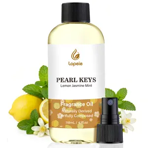 Lopeie Pearl Keys 100% Natural Lemon Jasmine Mint Fragrance Oil-- (118mL/4.1fl.oz | 252mL/8.5fl.oz)  | Pet-Safe Aromatherapy Oil for Diffusers & DIY Projects