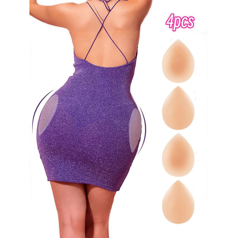 4 PCS Silicone Hip Pads for Women – Reusable Butt Enhancer with Adhesive, Hip Dip Corrector, Non-Slip Shapewear for Instant Hourglass Figure