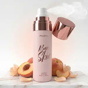 PHOFAY Bare Skin Hydrating Setting Spray - 12H Ultra-Lock Micron Mist | Alcohol-Free & Peach Scented | Anti-Creasing, Smudge-Proof Glow for All-Day Wear.