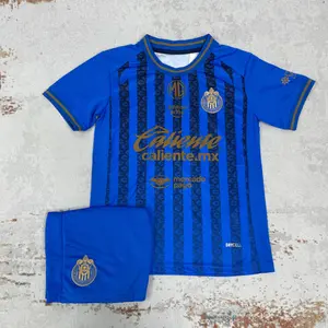 25–26 Chivas de Guadalajara Short-Sleeve, Shorts Children's Soccer Jersey Set for Everyday Casual Wear Soccer Jersey
