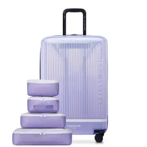 DELSEY Paris x florence by mills Gotta Glow Medium Expandable Spinner Luggage, Expandable Rolling Luggage