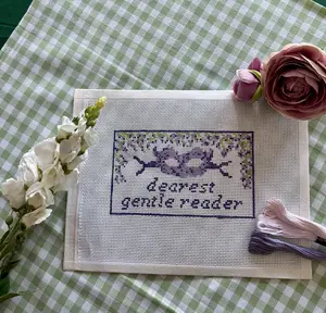 Bridgerton Inspired Mask Hand Painted Needlepoint Canvas | Pillow Size | Spring Craft