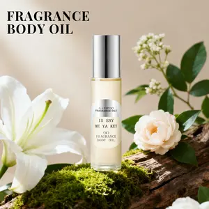 Water Lily Floral Scented Rollerball Perfume Oil, Floral Fragrances, Lotus Rose Peony Amber Musk, Boost Confidence Shopping Social Office, 10ML Single Pack, Concentrated Fragrance