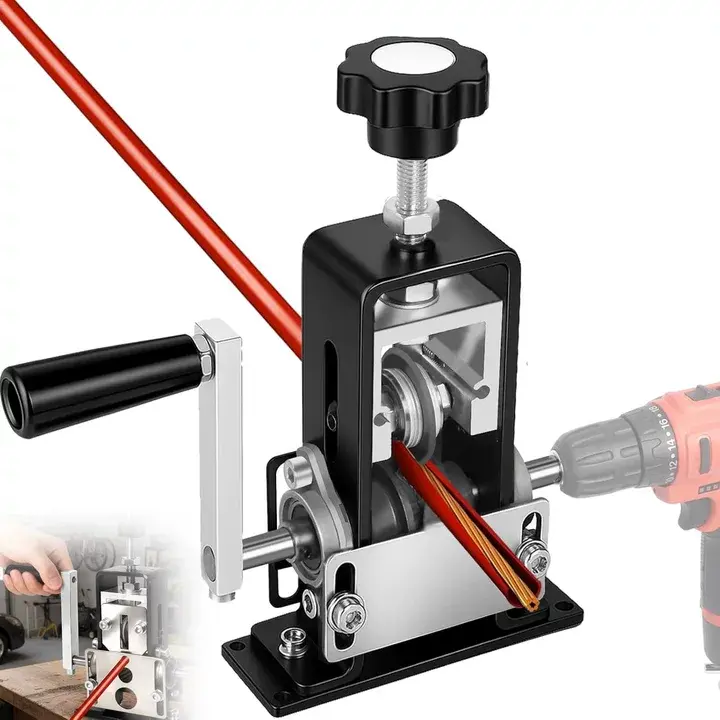 Manual Wire Stripper Machine, Manual and Electric Drill Operable Wire Stripping Machine, 1 Set Adjustable Wire Stripper Machine, Effortless Wire Stripping Tool for Scrap Copper Wire Cable Recycling