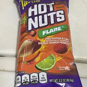 Takis Hot Nuts  Smoking Lime & Flare Chill Flavor Pepper & Lime  Flavor Snack with Protein