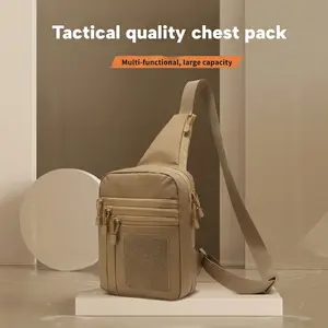 Outdoor Tactical Chest Pack, Tactical Crossbody Bag, Shooting Range Dedicated Bag, Bucket Bag Type, Essential Gear for Outdoor Activities, Durable Side Pouch