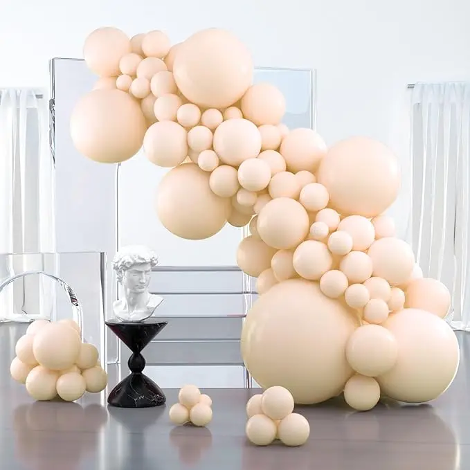 PartyWoo Pastel Orange Balloons 127pcs Different Sizes of 36 18 12 10 5 Inch Light Pale Orange Peach Latex Balloon Arch Kit Garland for Wedding Baby Shower Girl Birthday Party Decorations Orange-Q02