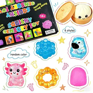 6pcs/set - Novelty stress relief toy blind box, Stress relief fidget, pressure resistant kneading, slow rebound kneading, suitable for home, school, gatherings, parties, events, and giving to family and friends