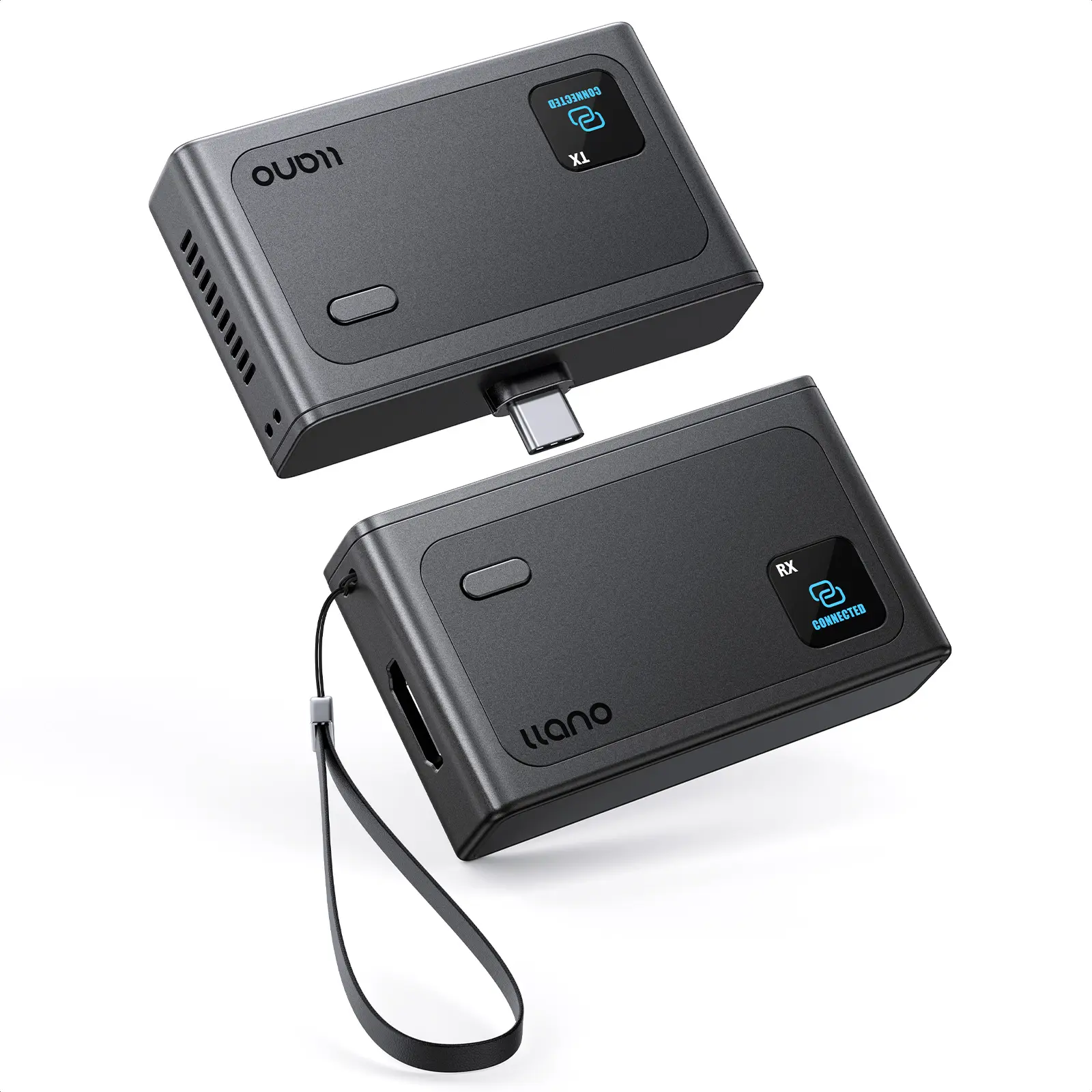 DealsForYouDays llano S9 USB-C Wireless HDMI Transmitter and Receiver, 100M/328FT, 4K Decode 1080P@60Hz Full HD Output, Plug&Play 5.8G+2.4G and Audio for Phone/Tablet/Laptop/PC to Monitor/Projector/TV Box (Grey)