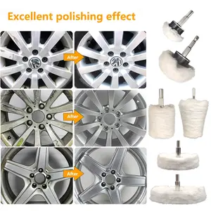 6Pcs Polishing Pad Buffing Wheel Kit for Drill for Metal Aluminum Stainless Steel Chrome Wood Plastic Ceramic Glass Woods Fabric Cotton Machine Jewelry etc - Home Improvement.