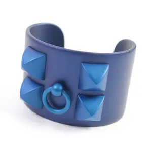 Pre-owned HERMÈS Others Small Leather Goods Hermes Cory Edssian Studded Bracelet Bangle