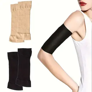 2 Piece Shaping Compression Yoga Arm Sleeves - Lightweight Long Sleeve, Elbow Sleeves, Stretchy Ice Sleeves, Compression Fit Wrist Wraps Knee Pad Volleyball