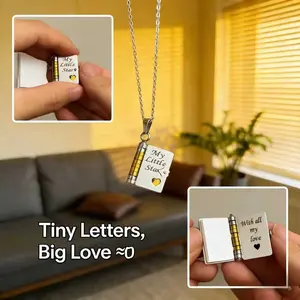 My Little Star Book Locket Necklace for Daughter, Heartfelt Graduation Birthday Gift, Simple Meaningful Letter Jewelry, Gift Necklace, Letters Necklace
