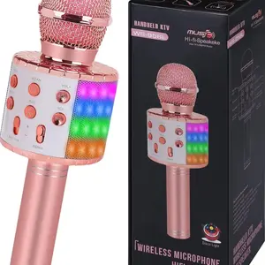 Toys for Girls Karaoke Microphone - Portable Wireless Bluetooth