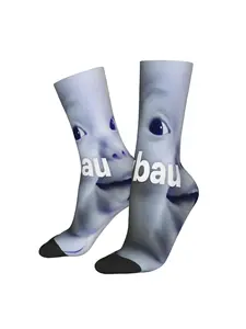1 Pair Hip Hop Vintage Sybau Crazy Men's compression Socks Unisex Funny Street Style Pattern Printed Funny Novelty Happy Crew Sock Streetwear