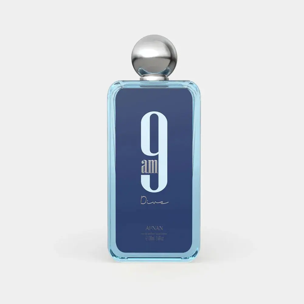 Afnan 9AM Dive Eau de Parfum for Men, 100ml, Aquatic Aromatic Fragrance