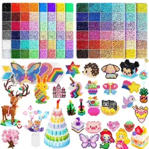 72/100 Colors DIY Fuse Beads Craft Kit School Arts Crafts Supplies Kids Toys Set Art Decor Birthday Gifts for Girls and Boys
