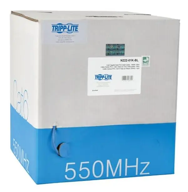 Tripp Lite TRL-N222-01K-BE 1000 ft. Cat6 Gigabit Bulk Solid PVC Cable - Blue
